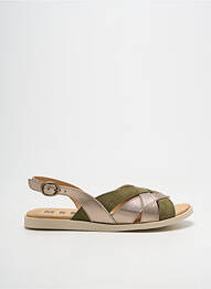 Sandales/nu pieds tissage satiné talon plat jusqu'à 3cm vert MKD femme