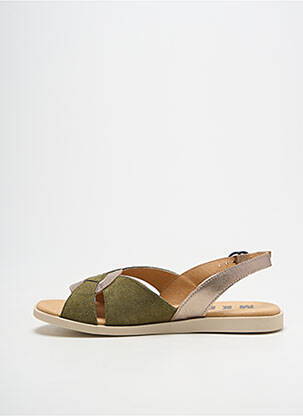 Sandales/nu pieds tissage satiné talon plat jusqu'à 3cm vert MKD femme