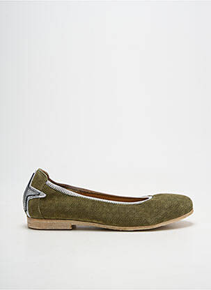 Ballerines tissage satiné talon plat jusqu'à 3cm vert MKD femme