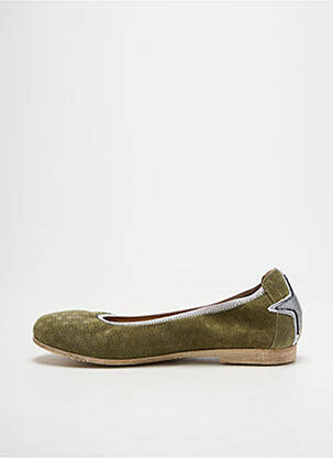 Ballerines tissage satiné talon plat jusqu'à 3cm vert MKD femme