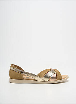 Sandales/nu pieds tissage satiné talon plat jusqu'à 3cm or MKD femme