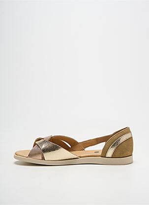 Sandales/nu pieds tissage satiné talon plat jusqu'à 3cm or MKD femme