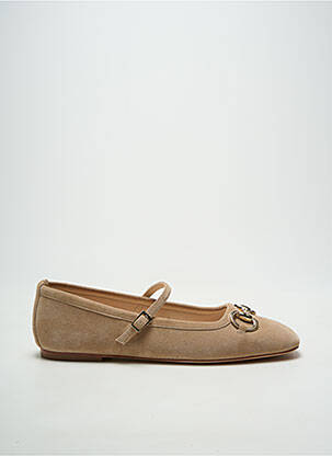 Ballerines bout carré talon plat jusqu'à 3cm beige ALPE femme