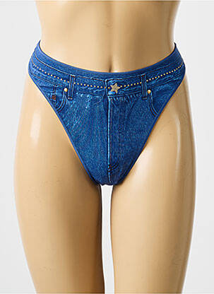 String tissage popeline bleu LEJABY femme