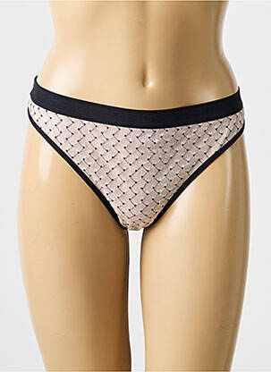Tanga tulle transparent noir MARIE JO femme