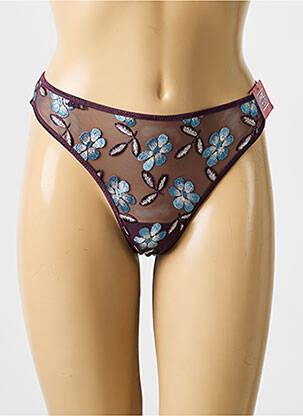 Tanga légère et transparente violet MARIE JO femme