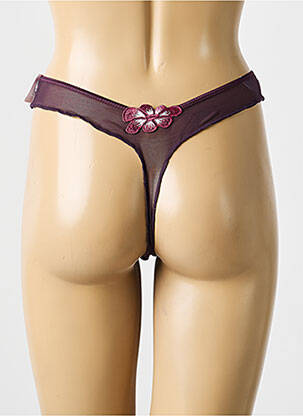 Tanga légère et transparente violet MARIE JO femme