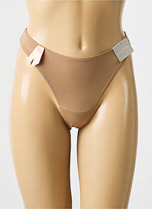 String broderie marron MARIE JO femme