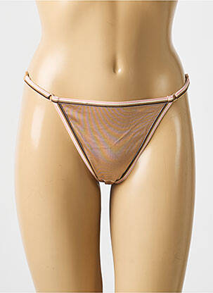 String tissage satiné marron LEJABY femme