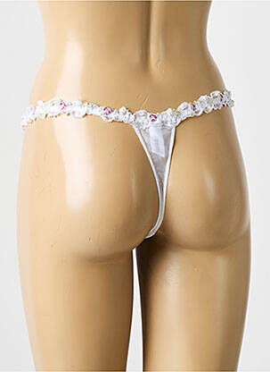 Tanga tulle transparent blanc LISE CHARMEL femme