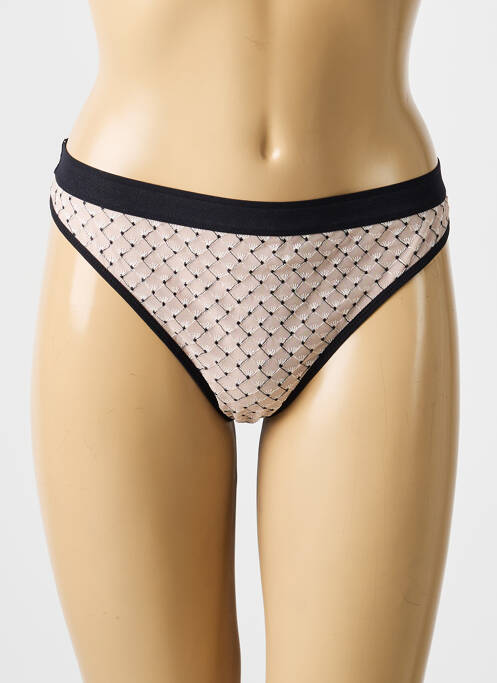Tanga tulle transparent noir MARIE JO femme
