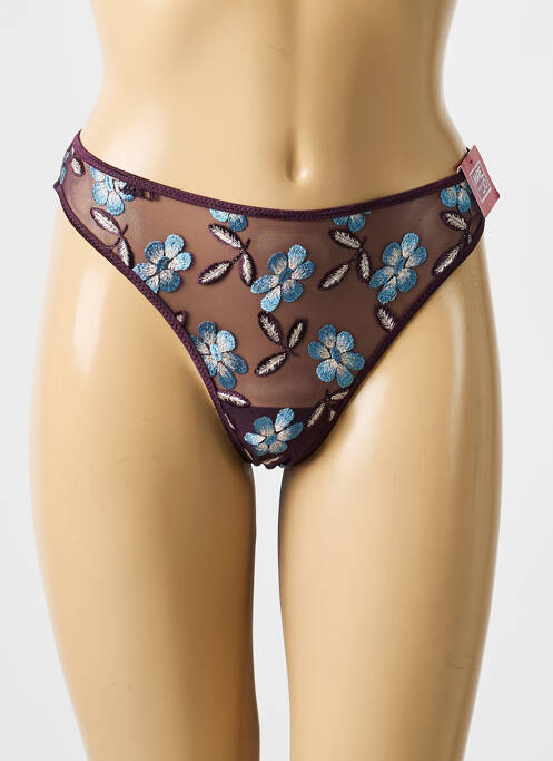 Tanga légère et transparente violet MARIE JO femme