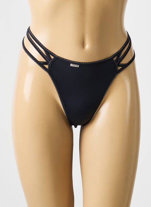 String tissage popeline noir MARIE JO femme
