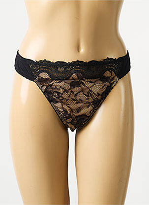 String stretch noir FELINA femme