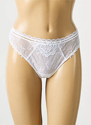Tanga tissage dentelle blanc LISE CHARMEL femme
