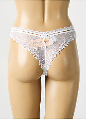 Tanga tissage dentelle blanc LISE CHARMEL femme