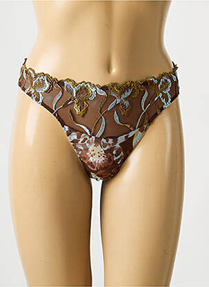 String broderie marron AUBADE femme