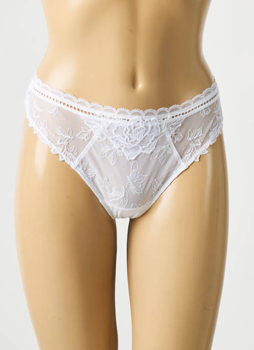 Tanga tissage dentelle blanc LISE CHARMEL femme