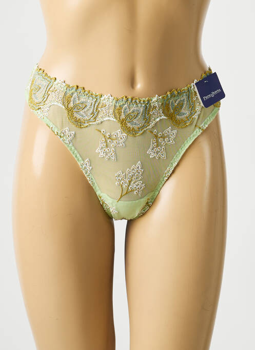 Tanga tulle transparent vert PRIMADONNA femme