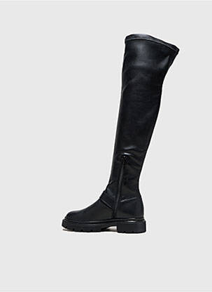 Cuissardes tissage satiné talon de 4 à 6cm noir IKKS femme