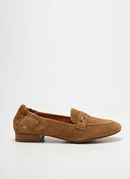 Mocassins tissage satiné talon plat jusqu'à 3cm marron MAM'ZELLE femme