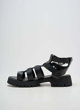 Sandales/nu pieds tissage satiné talon de 4 à 6cm noir IKKS femme
