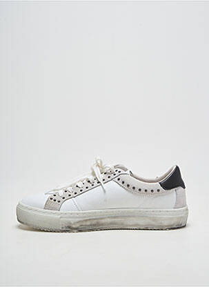 Baskets semelle amovible talon plat jusqu'à 3cm blanc IKKS femme