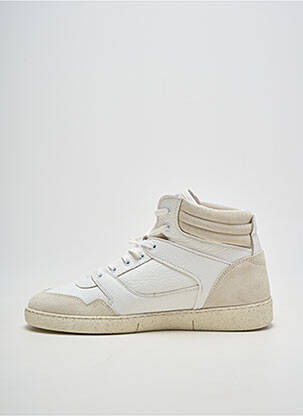 Baskets bout rond talon plat jusqu'à 3cm beige IKKS femme