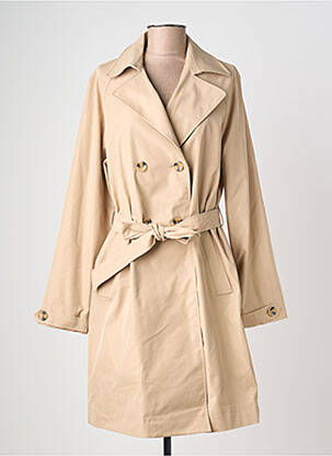 Trench tissage popeline sans capuche beige JENSEN femme