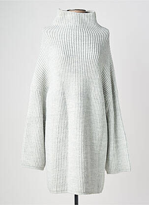 Robe pull resserrée sur le bas manches longues gris DRESS ADDICT femme