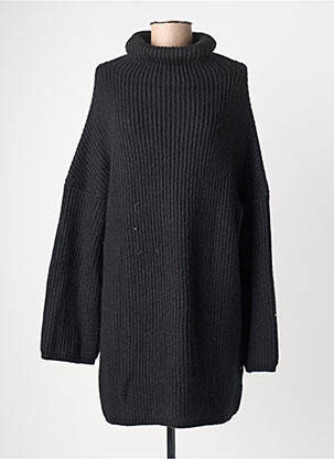 Robe pull resserrée sur le bas manches longues noir DRESS ADDICT femme