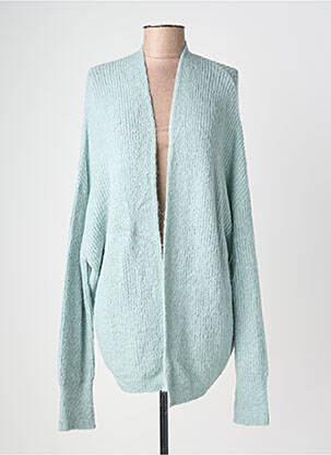 Gilet manches longues resserrée sur le bas vert DRESS ADDICT femme