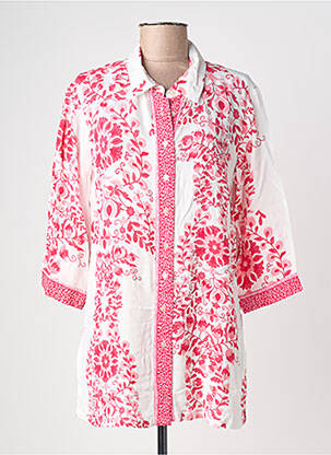 Tunique manches longues col chemisier rose POMODORO femme
