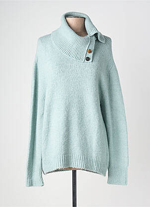 Pull col roulé stretch manches longues vert DRESS ADDICT femme