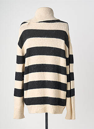Pull col roulé stretch manches longues noir DRESS ADDICT femme