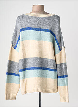 Pull col v manches longues bleu DRESS ADDICT femme