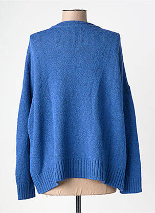 Pull col v manches longues bleu DRESS ADDICT femme