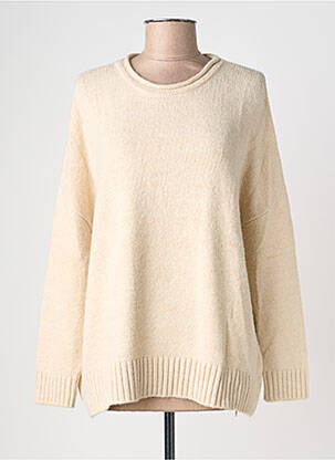 Pull stretch manches longues beige DRESS ADDICT femme