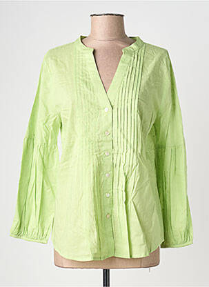 Chemisier coupe cintrée manches longues vert POMODORO femme