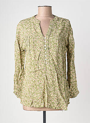 Blouse imprimé fleurs manches longues vert POMODORO femme