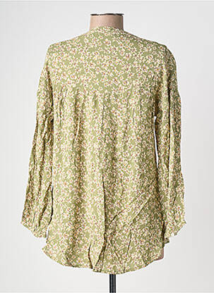 Blouse imprimé fleurs manches longues vert POMODORO femme