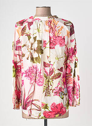 Chemisier imprimé fleurs manches longues rose POMODORO femme