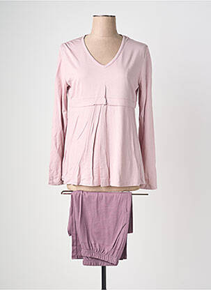 Pyjama col v violet IMPETUS femme
