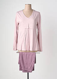 Pyjama col v violet IMPETUS femme