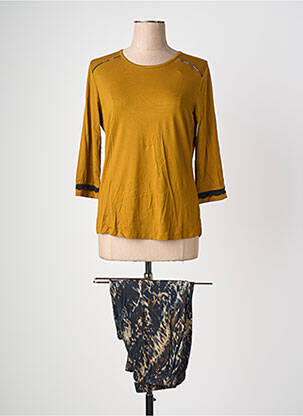 Pyjama tissage jersey jaune IMPETUS femme