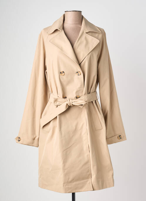 Trench tissage popeline sans capuche beige JENSEN femme