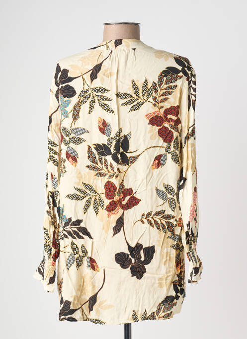 Tunique manches longues tissage crêpe beige POMODORO femme