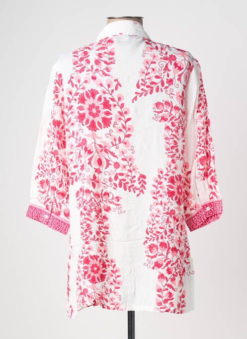 Tunique manches longues col chemisier rose POMODORO femme