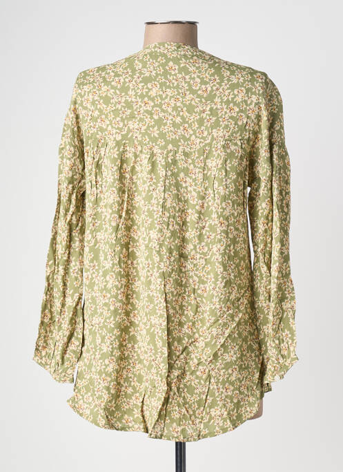 Blouse imprimé fleurs manches longues vert POMODORO femme