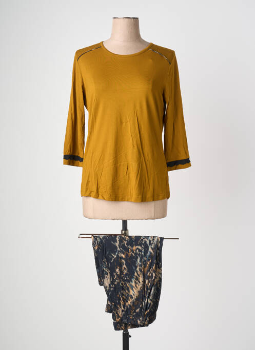 Pyjama manches bretelles jaune IMPETUS femme